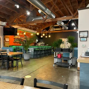 the interior of the restaurant