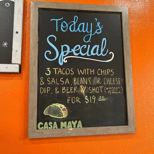 the menu
