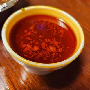 Oil, not barria sauce.