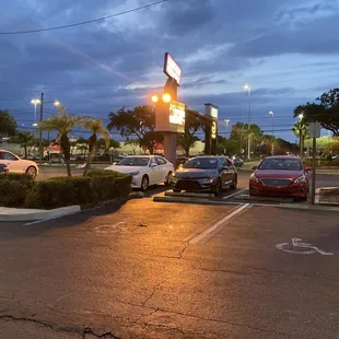 cars parked in a parking lot