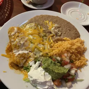 Shredded beef enchiladas
