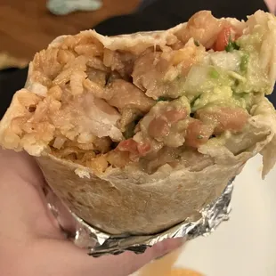 Veggie Burrito with guacamole