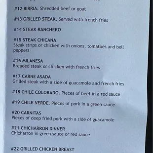 Updated menu as of 9/21/22