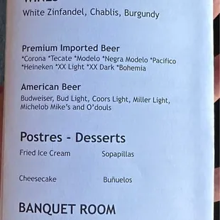 Updated menu as of 9/21/22