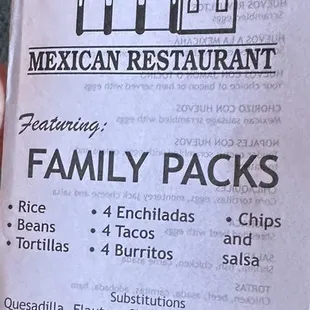 Updated menu as of 9/21/22