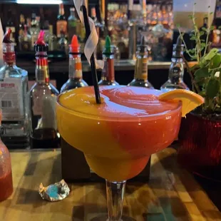 Mango Strawberry Frozen Margarita.!