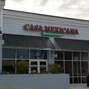 the front of the restaurant