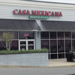 the front of the restaurant