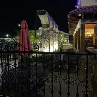 Nice patio with waterfalls