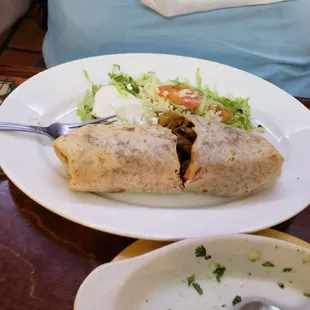 Large steak burrito