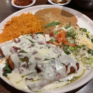 Spinach and chicken enchiladas