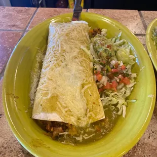 Super Burrito with steak  I'm going in