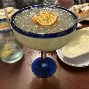 Organic margarita (tequila, fresh lime juice, agave - perfection)