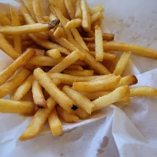 Large portion of French fries