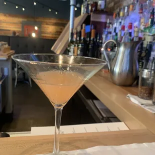 a martini in a martini glass