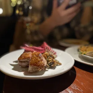 Duck Breast with Cherry Mostarda and Grilled Endive