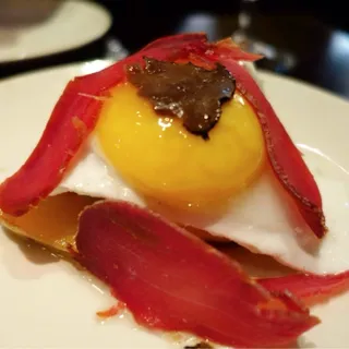 Duck Egg with Mojama & Black Truffles