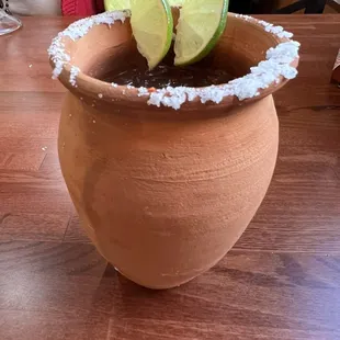 Super cute pottery glass my Paloma came in!