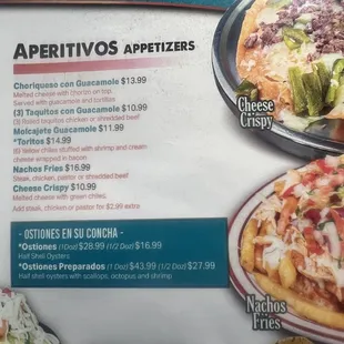 Menu (Appetizers)