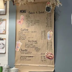 Menu board
