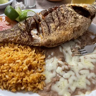 Mojarra plate after I took a bite