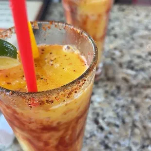 Mango margaritas for the W