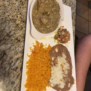 Chile verde plate