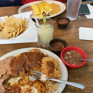 Wednesday cheese enchilada special, bean soup, enchiladas al carbon