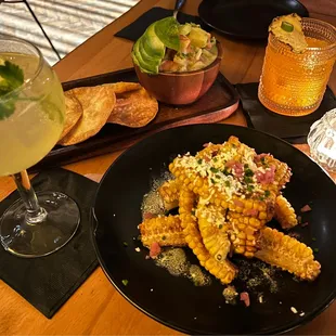 Elote &quot;Ribs&quot; * Shrimp Ceviche * Oaxacan Gin &amp; Tonic * Jungle Disco