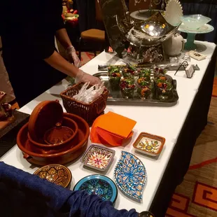 A small sampling of our service ware: Casuela, Contemporary and Shabby-Chic.