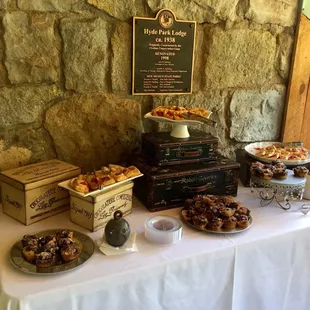 Shabby-Chic Pastry Table at Hyde Park Lodge.
