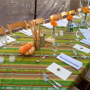 Special Halloween dinner setting.