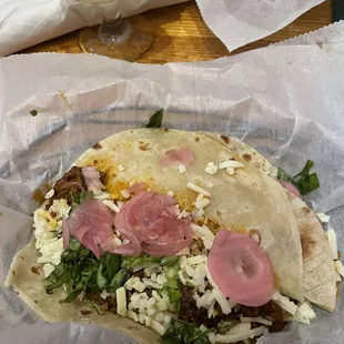 Amazing chorizo tacos!