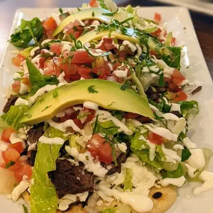 Huaraches with steak!