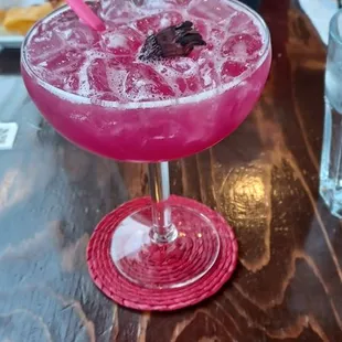 Prickly pear margaritas