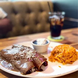 a plate of food on a table