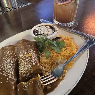 Mole Chicken Enchiladas