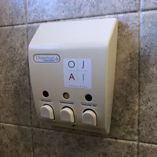 I did not mind the wall shampoo and soap dispenser