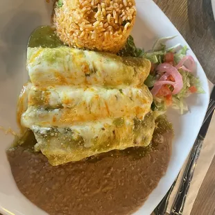 Enchiladas Suizas (Verdes) con Pollo