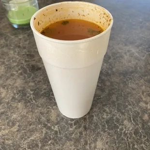 My albondiga soup with barely anything in it.