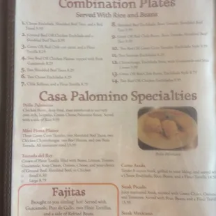 Combos and specialties