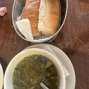 Fresh bread and dipping oil appetizer