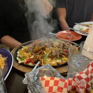 Plate for two beef fajita