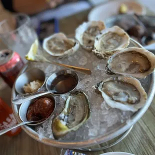 Six oysters