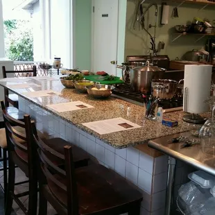 Our licensed commercial kitchen is both professional and comfortable....a great place to learn some new recipes and techniques!