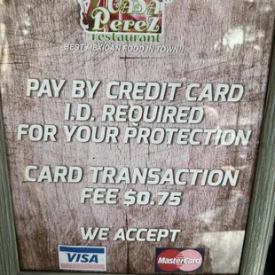 Credit Card FEE