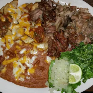 a plate of mexican food