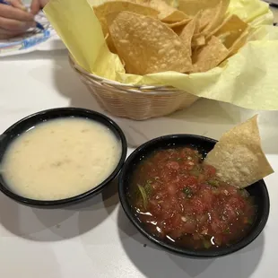 Queso and salsa