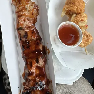 Bbq Chicken and seafood ball