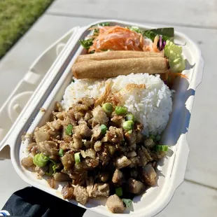 Sisig rice plate